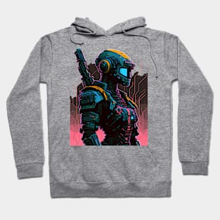 Futuristic Cyberpunk Robot T-shirt Hoodie